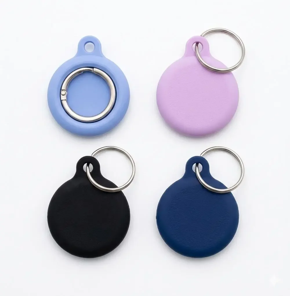 4 Pack AirTag Holder Keychain Case for Apple AirTag Silicone Tracker Cover Skin